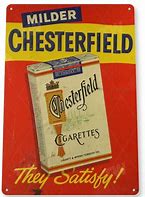 Image result for Vintage Chesterfield Cigarette Sign