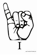 Image result for Sign Language Letter I