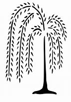 Image result for Black and White Graphic Art of Willow Tree Silhouette