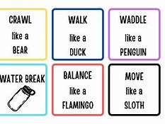 Image result for Animal Walk Flash Cards