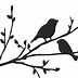 Image result for Bird Singing On Branch in Silhouette