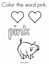 Image result for Color Pink Coloring Pages