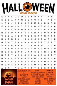 Image result for Halloween Horror Word Searches