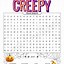 Image result for Word Search Halloween Horror