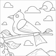 Image result for Red Bird and Tree Branch Illustration