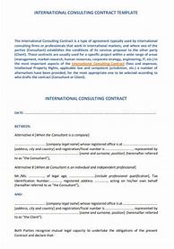 Image result for Sample Consulting Contract Template