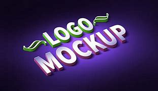 Image result for Text Logo 3D Mockup