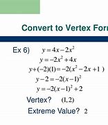 Image result for Vertex Form Equation