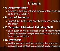 Image result for Apush Thesis Statement Examples