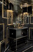 Image result for Black White Gold Modern Wall Covering Burk Decor