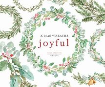 Image result for Watercolor Christmas Greenery