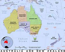 Image result for Map of Australia and New Zealand in Light Colours