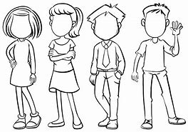 Image result for People Being Good Clip Art Black and White