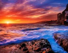 Image result for sunset with sun beach