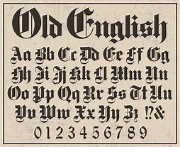 Image result for Old English Font MS Paint