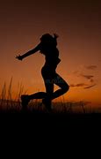 Image result for Happy Woman Jumping Silhouette