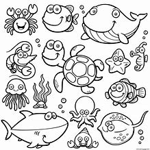 Image result for Coloring Pages of Sea Animals