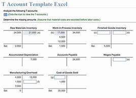 Image result for Accounting T Chart Template