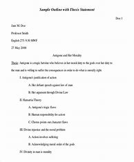 Image result for Thesis Statement Examples Essay Outline