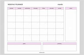 Image result for Pretty Blank Monthly Planner Template