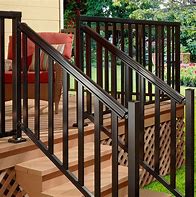 Image result for Black Aluminum Stair Railing