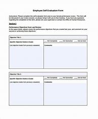 Image result for Employee Self Evaluation Form Template