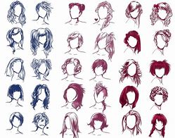 Image result for Female Hair Drawing