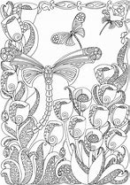 Image result for Adult Coloring Pages Dragonflies