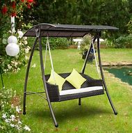 Image result for Patio Rattan Swing Chair