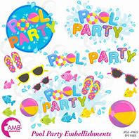 Image result for Pool Party Invitations Clip Art