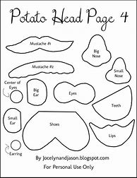 Image result for Mr Potato Head Kids Art Template