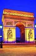 Image result for Colored Etching Eiffel Tower Arc De Triomphe