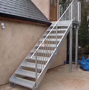 Image result for Residential Exterior Metal Stairs