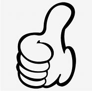 Image result for Thumbs Up Cartoon Black and White