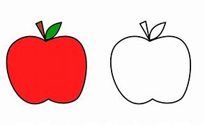 Image result for Apple Cartoon Coloring Page