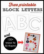 Image result for printable block letters colorful