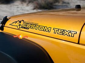 Image result for Custom Jeep Wrangler Hood Decals