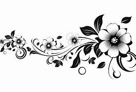 Image result for Simple Black and White Flower Decals