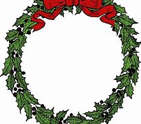 Image result for Black Christmas Wreath Clip Art