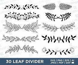 Image result for Curved Leaf Branch Silhouette