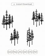 Image result for Pine Tree Silhouette Airbrush Stencils