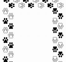 Image result for Dog Paw Print Border Clip Art