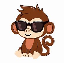 Image result for Monkey Vector Black and White