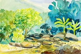 Image result for Abstract Watercolor Landscape Paintings