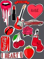 Image result for Aesthetic Stickers to Print Out Pink