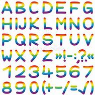 Image result for Rainbow Letters No Background