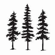 Image result for Pine Tree Line Silhouette Round