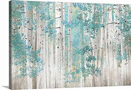 Image result for Blue Birch Tree Print