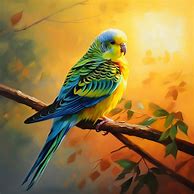 Image result for Drawing of a Bird On a Branch with a Colourful Background