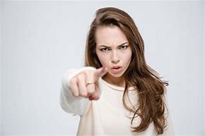 Image result for Serious Lady Pointing